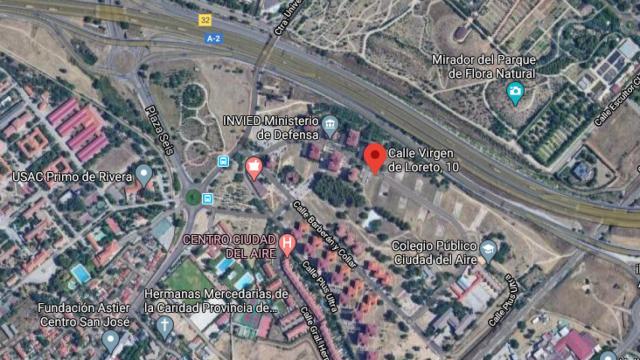 Zona en Alcalá donde se encuentran los solares que subasta el Ministerio de Defensa.