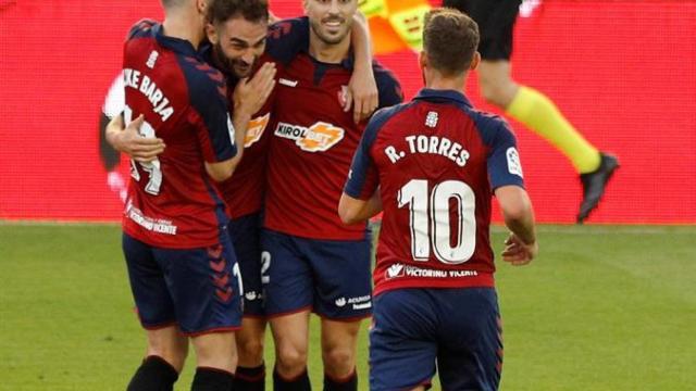 Osasuna celebra un gol
