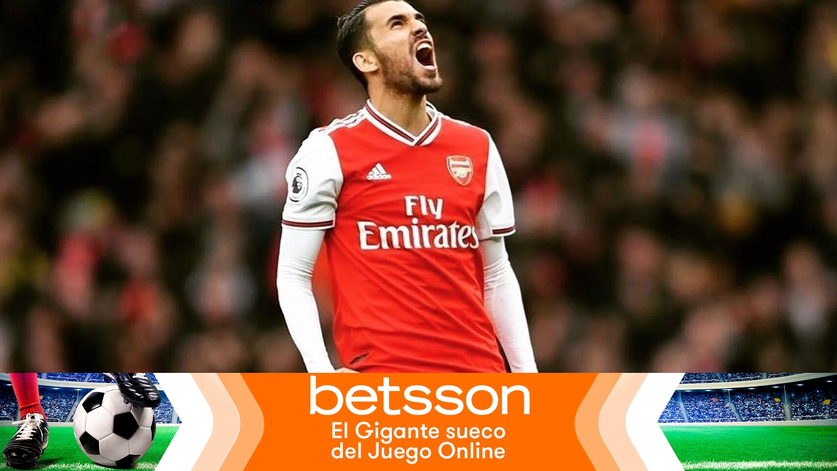 Dani Ceballos celebra un gol en la Premier League