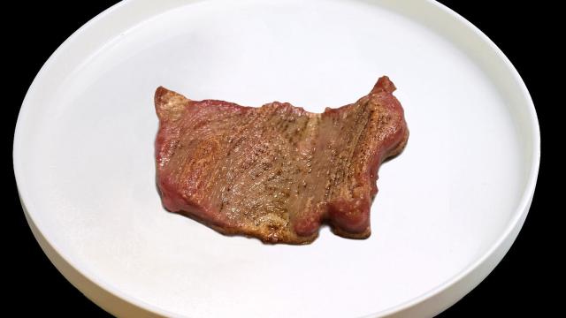 Filete hecho con impresión 3D usando vegetales.