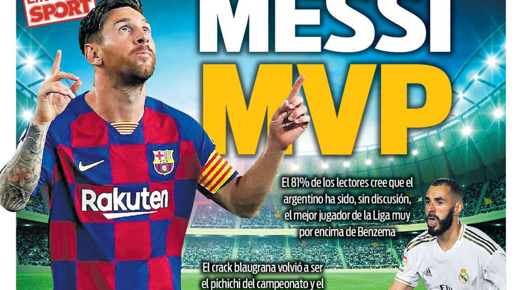 La portada del diario SPORT (22/07/2020)