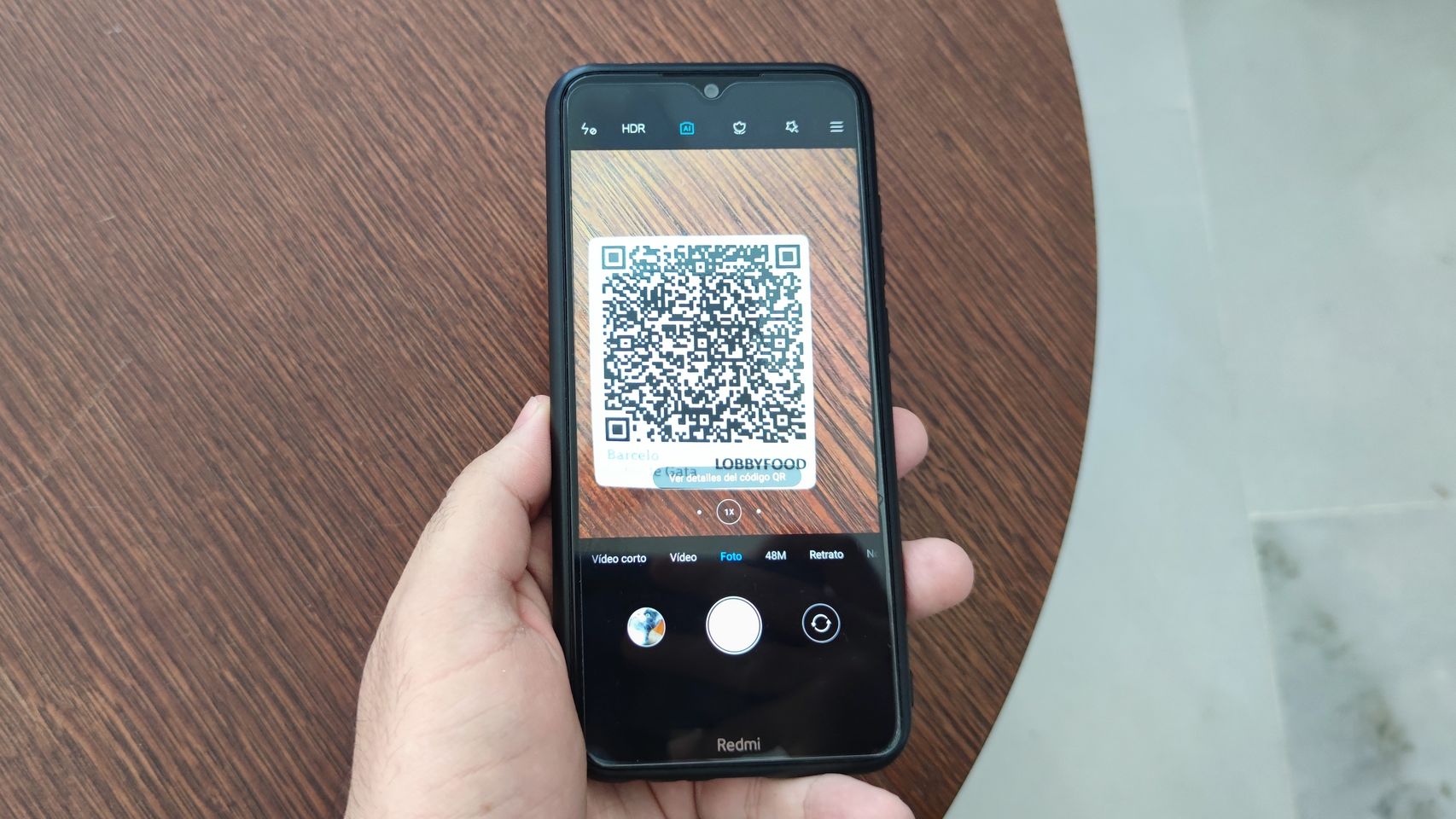 Código QR en el hotel