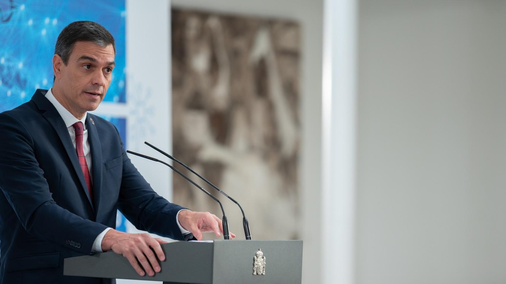 Pedro Sánchez, presidente del Gobierno, en la presentación de la Agenda Digital