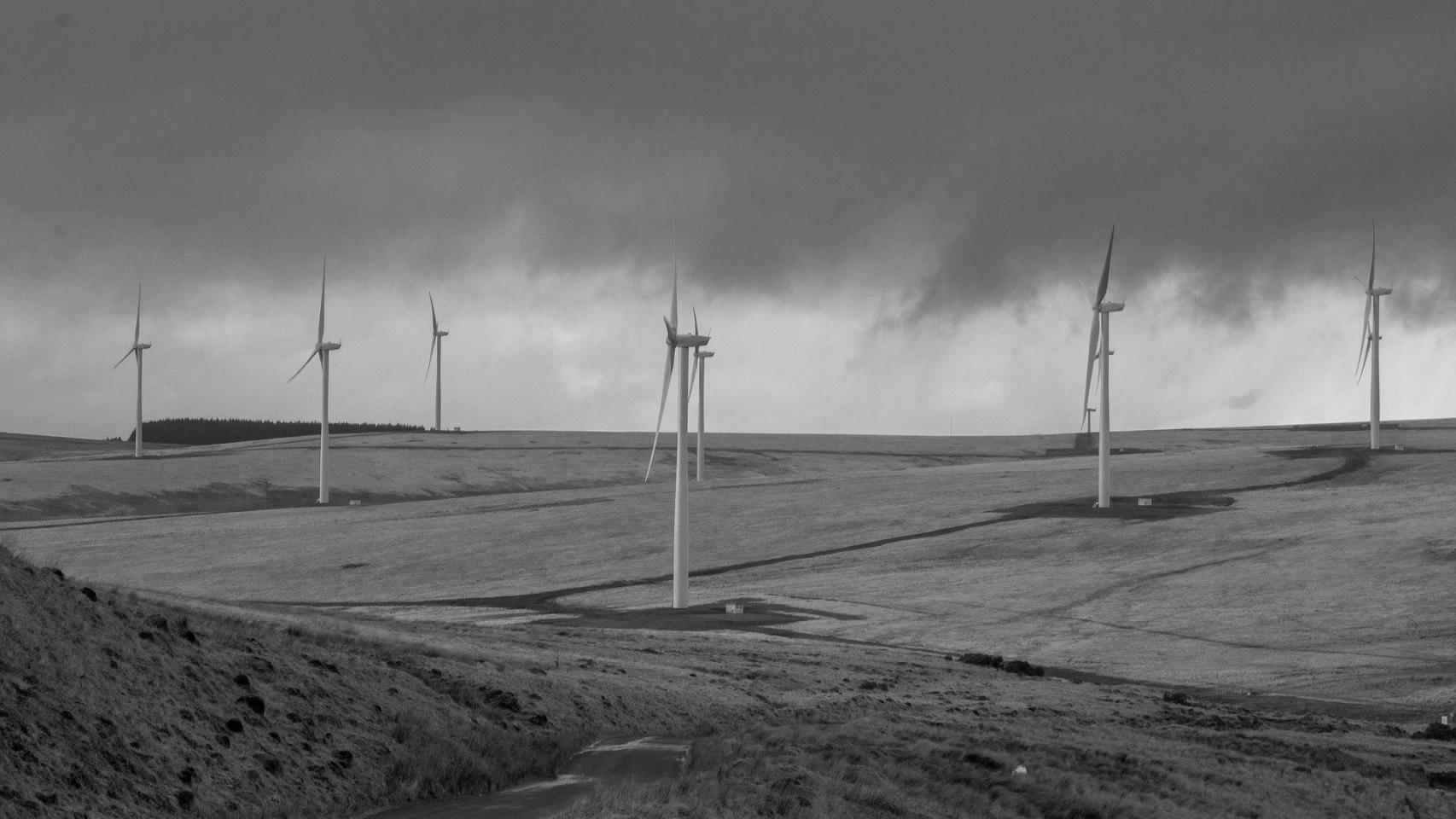 Molinos de viento en una imagen de archivo.