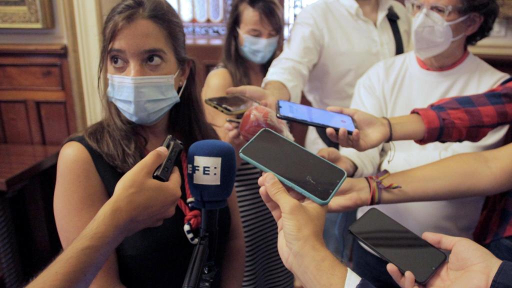 Inés Rey, alcaldesa de La Coruña, en un acto