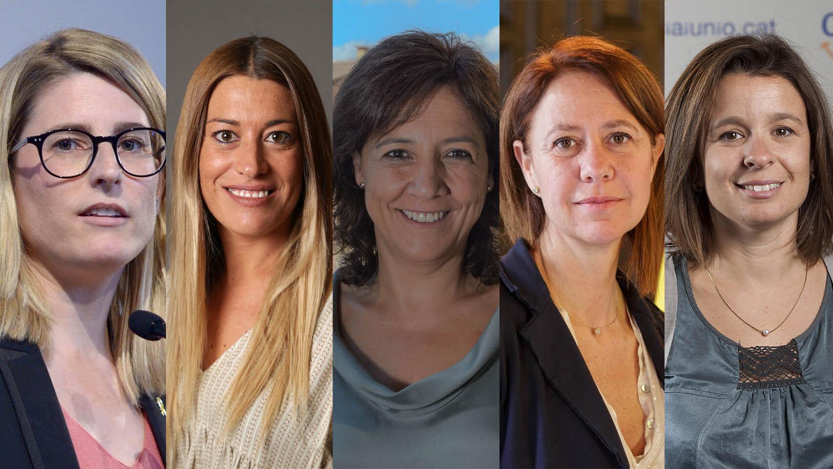 Elsa Artadi, Míriam Nogueras, Anna Erra, Marta Madrenas y Montse Morante.