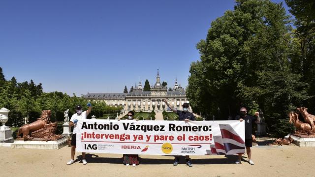 Represenantes de Unite en La Gran de San Ildefonso (Segovia).