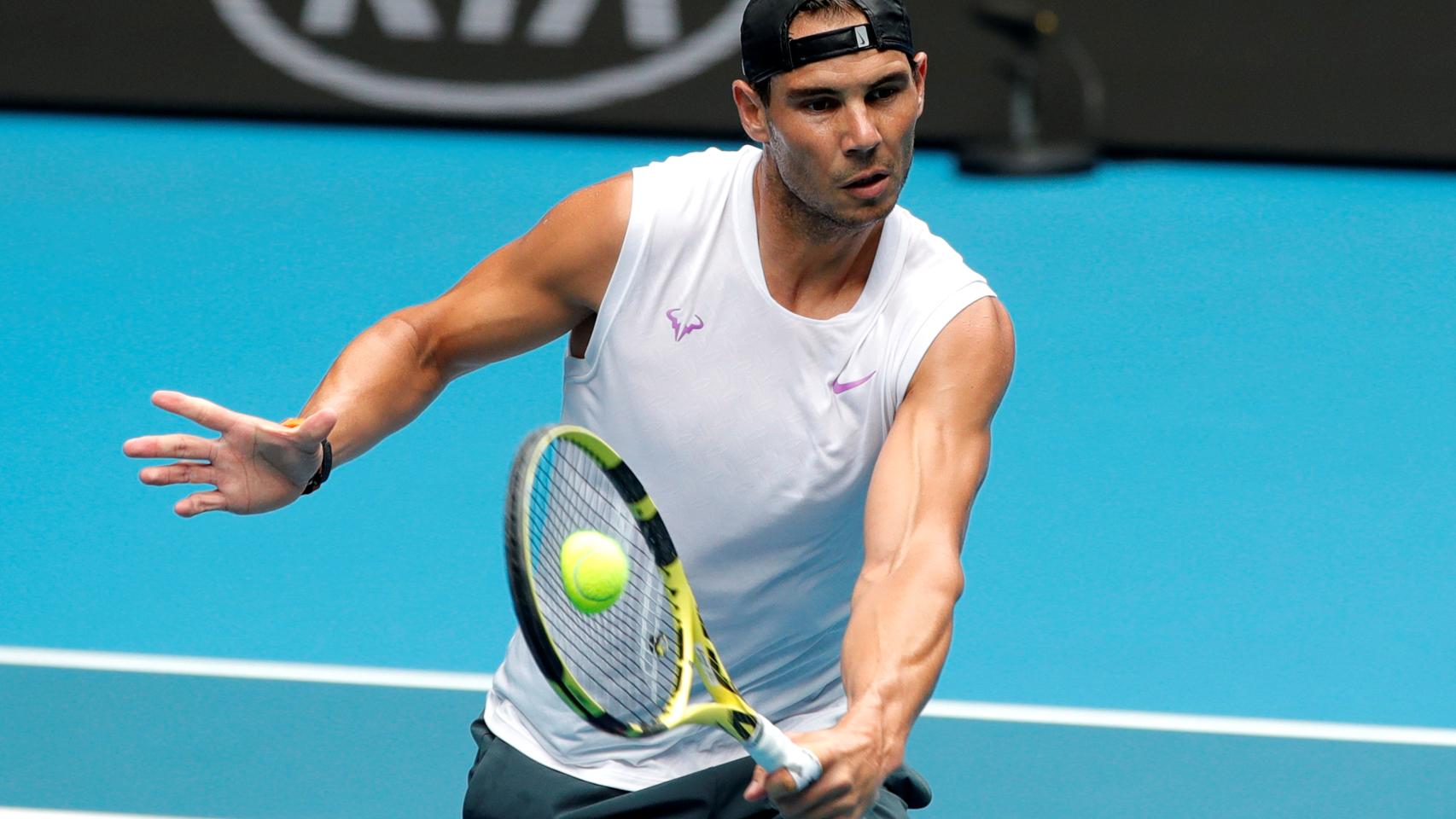 Rafa Nadal durante el Open de Australia, en enero de 2020.