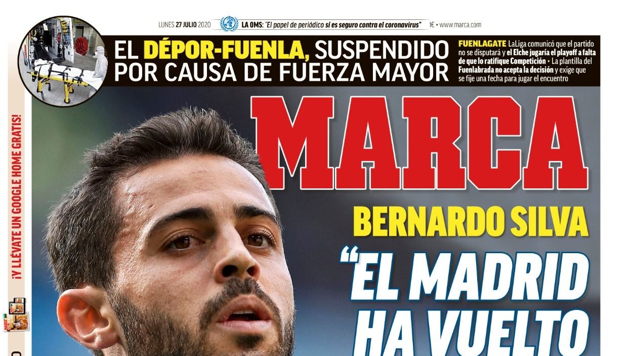 Portada MARCA 27-07-2020