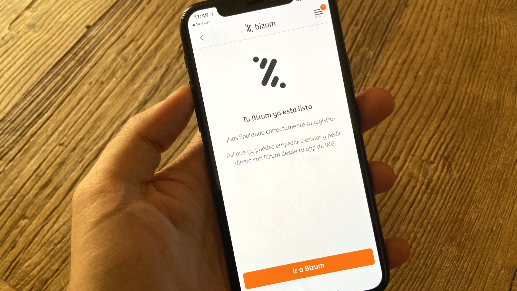 Bizum en la app de ING
