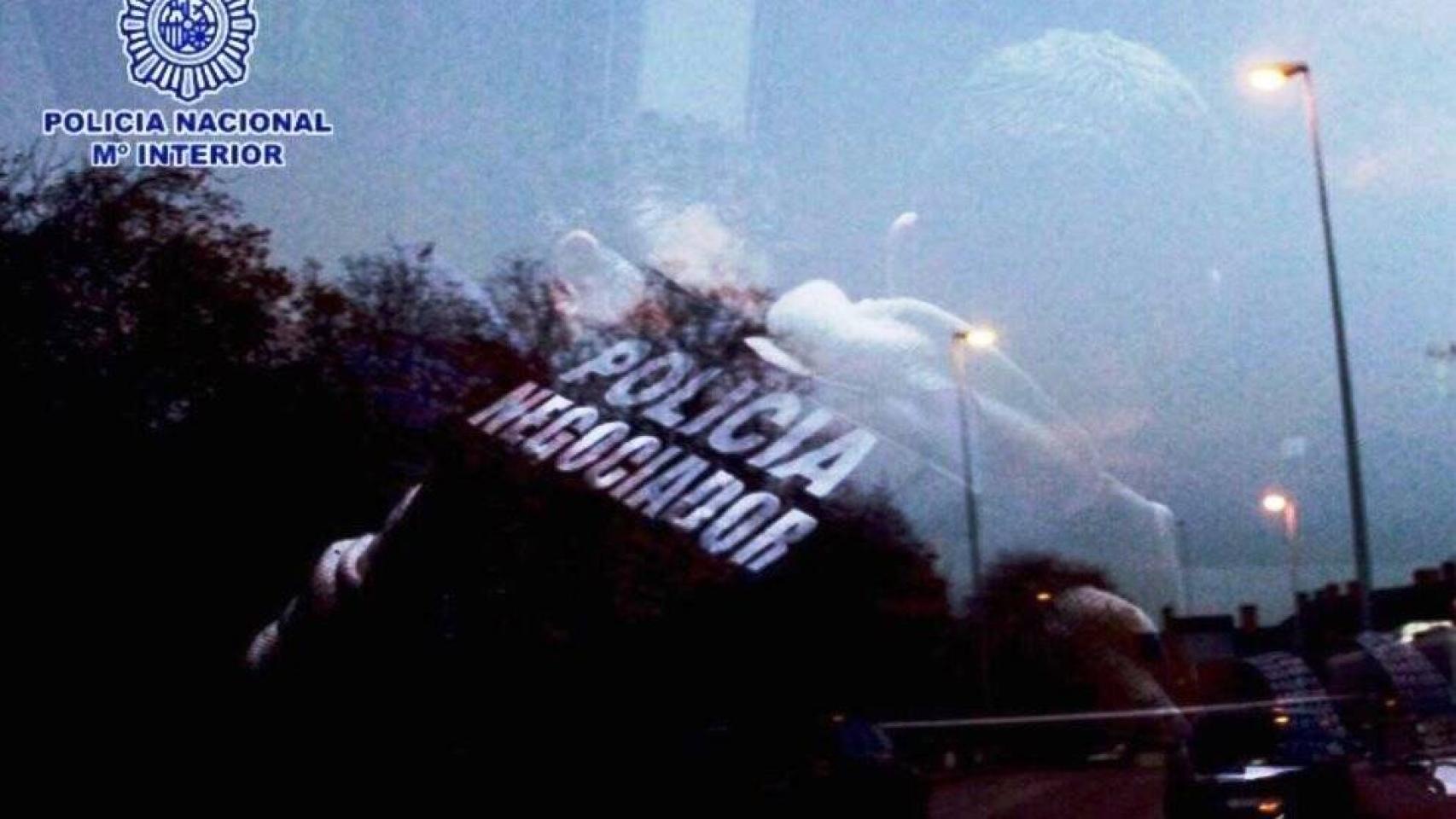 Imágen de la intervención de la Policía Nacional en el incidente en Albacete