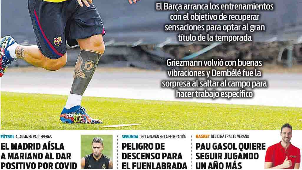 Portada Sport (29/07/20)