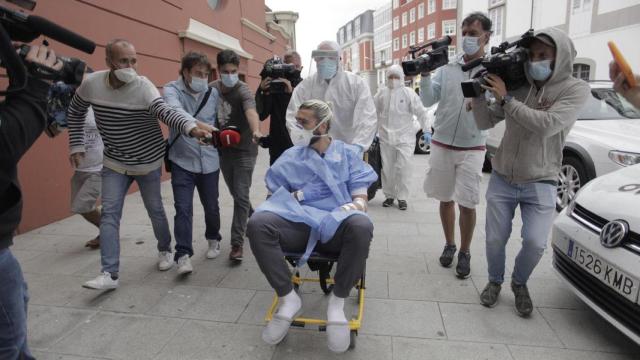 El jugador del Fuenlabrada ingresado regresa al hotel Finisterre.