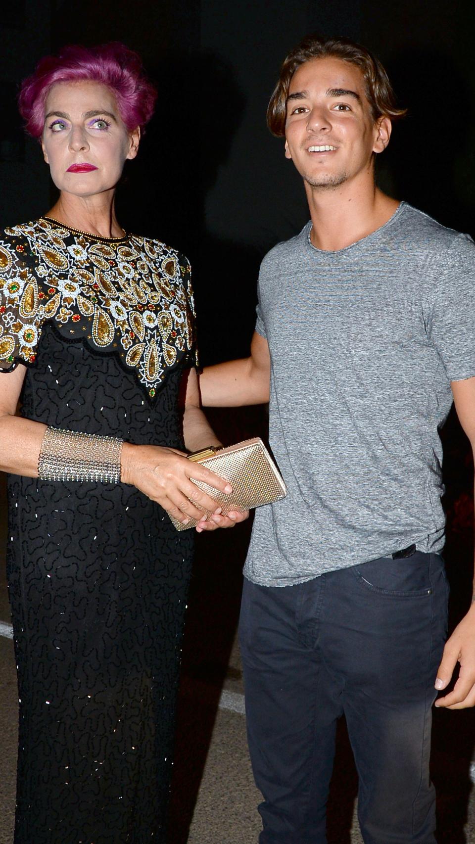 Clemente Lequio con su madre, Antonia Dell' Atte, en agosto de 2014.