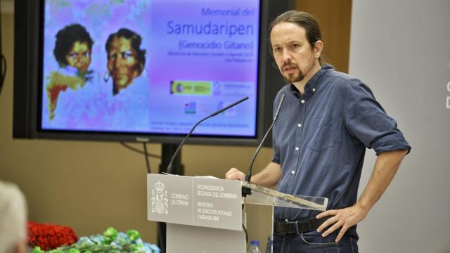 Pablo Iglesias en el acto de recuerdo a las víctimas de la Gran Redada.