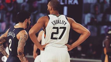 Rudy Gobert durante su partido contra los Pelicans