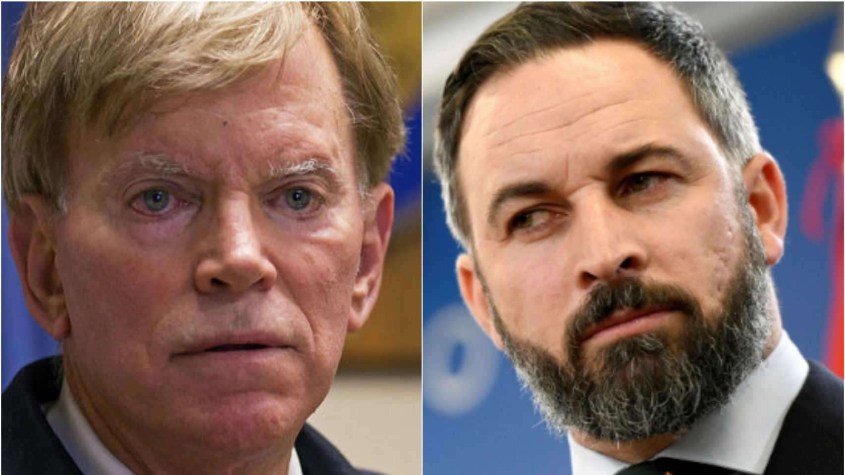 El exlíder del KKK David Duke y el líder de Vox, Santiago Abascal.