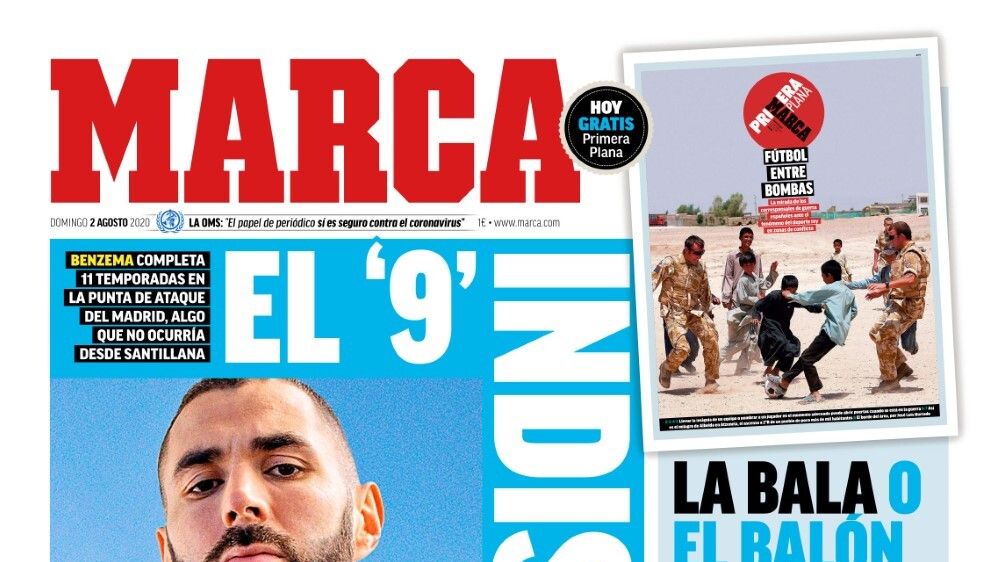 La portada del diario MARCA (02/08/2020)