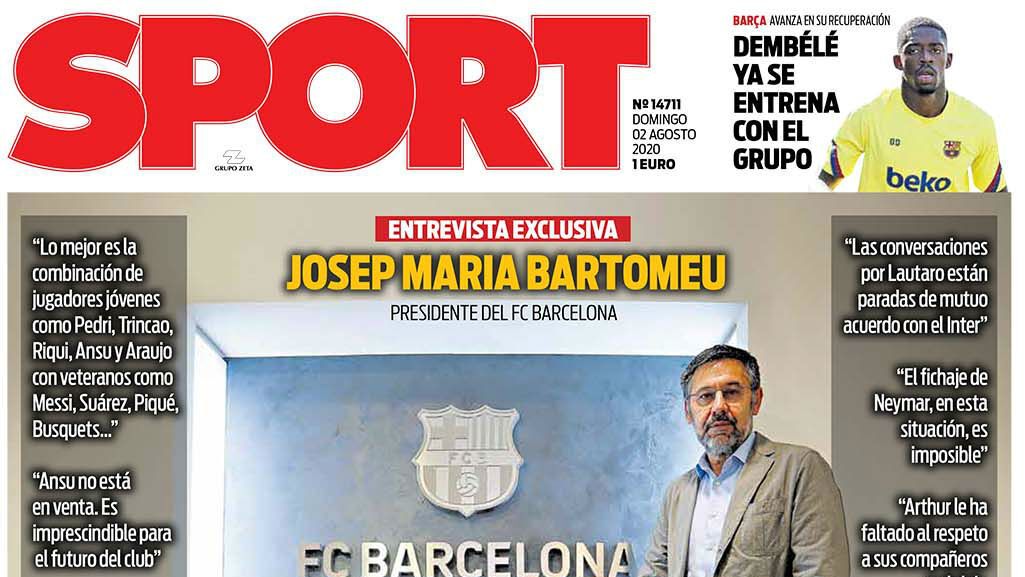 Portada Sport (02/08/20)