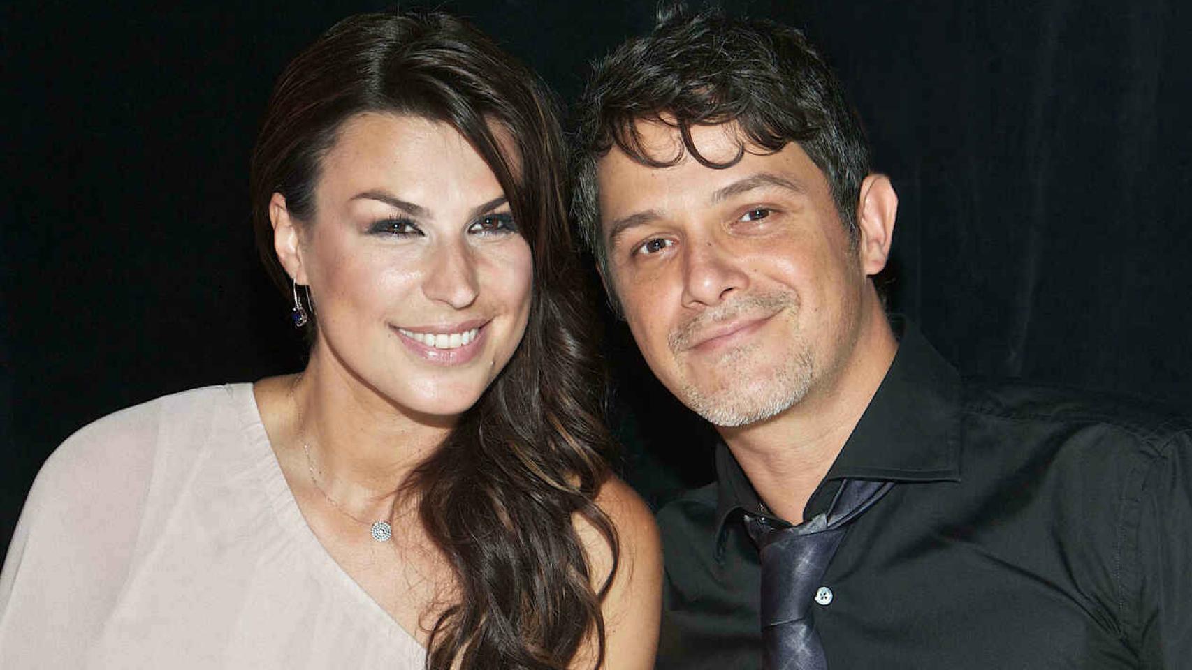 Raquel Perera junto a su exmarido, Alejandro Sanz, en una imagen de archivo.