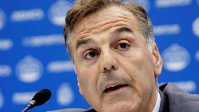 Fernando Vidal, presidente del Deportivo de La Coruña, en rueda de prensa