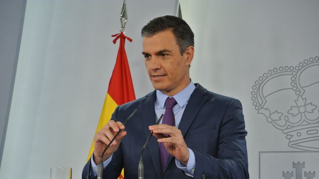 El presidente Pedro Sánchez, hace balance del curso en Moncloa.