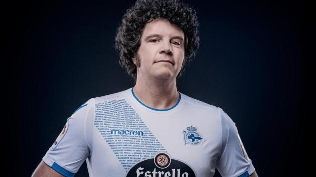 Touriñán posa para una campaña del Dépor