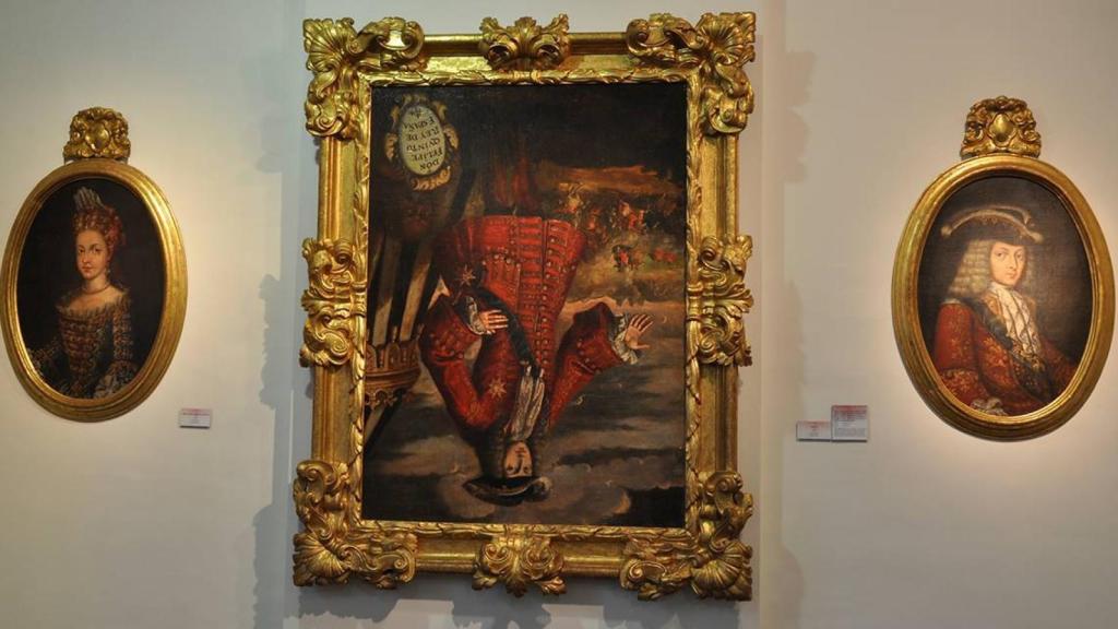 El retrato de Felipe V boca abajo.