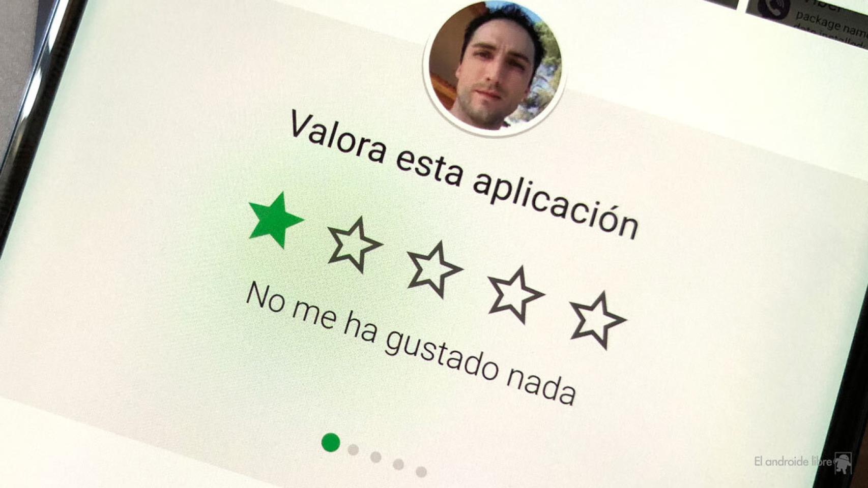 Google hace más fácil poder valorar apps sin salir de ellas