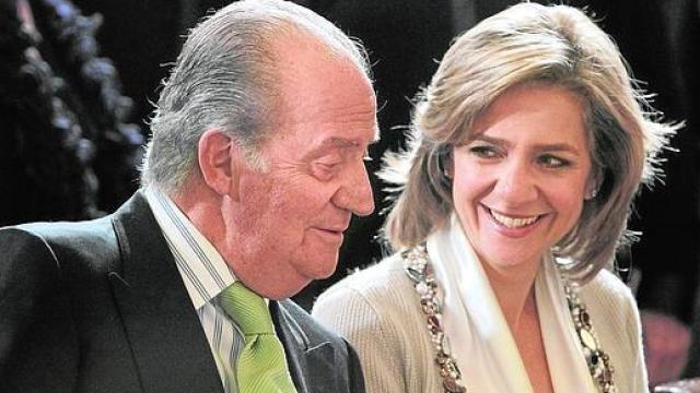 El rey Juan Carlos junto a su hija, la infanta Cristina.