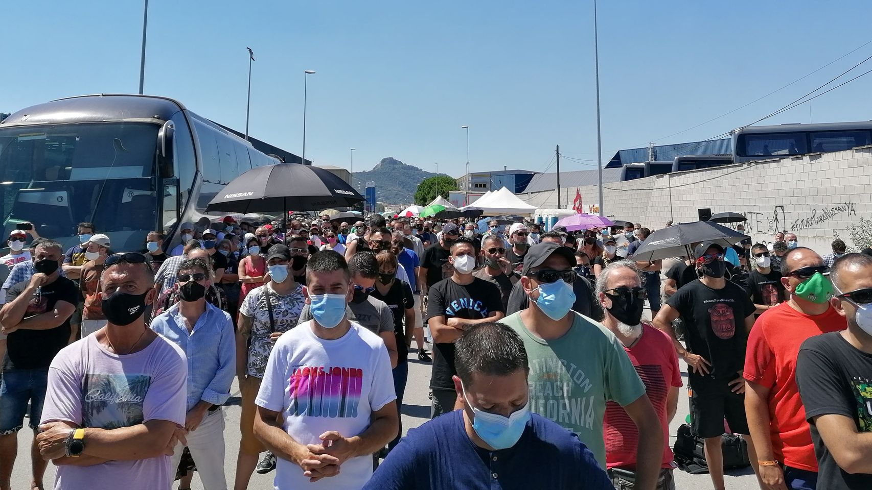 Imagen de la asamblea de trabajadores de Nissan.