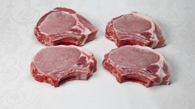 Unas chuletas de cerdo.