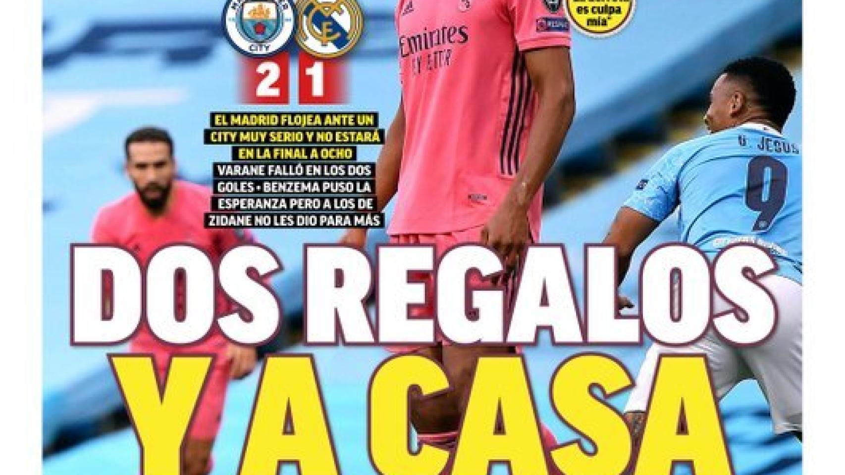 Portada de MARCA 8-8-2020