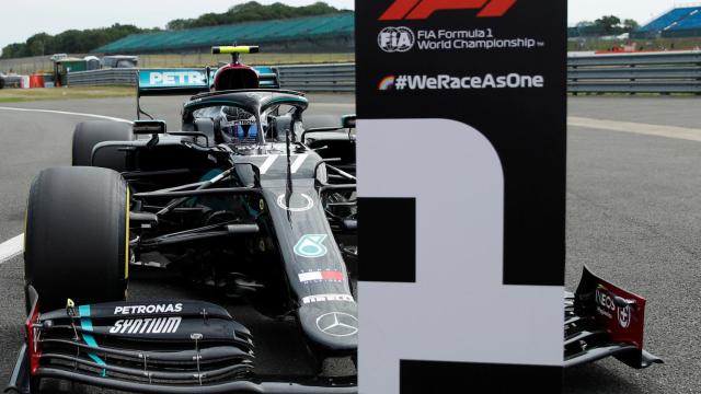 Valtteri Bottas, en el Gran Premio del 70 aniversario de la Fórmula 1 en Silverstone.