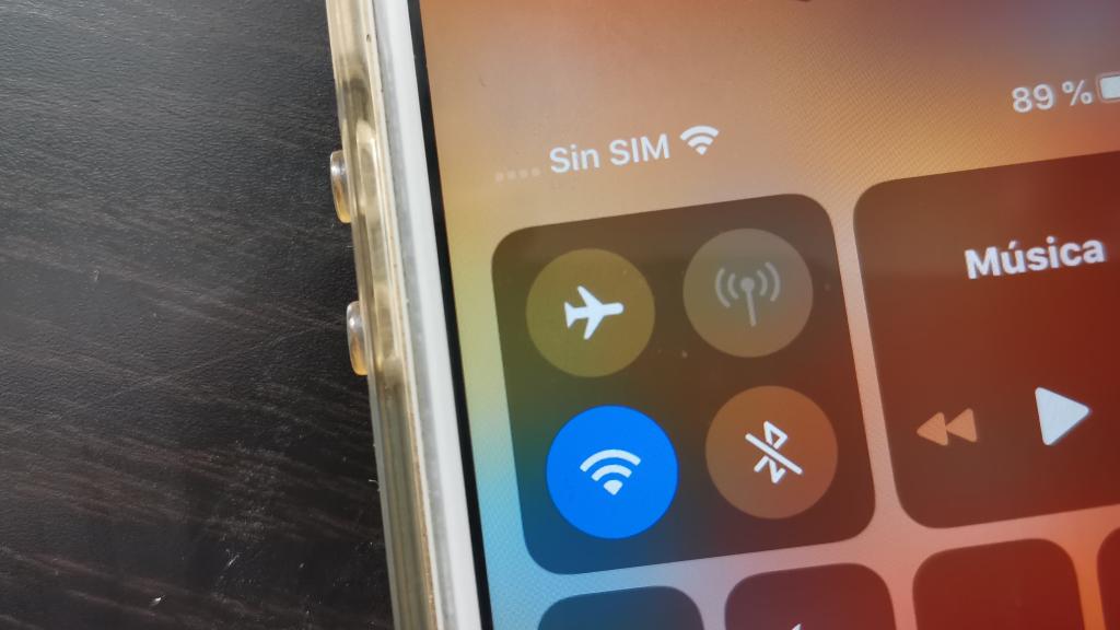 Modo avión en iPhone