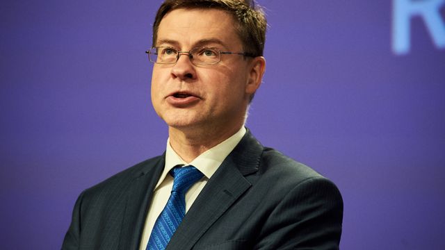 El vicepresidente de la Comisión Europea, Valdis Dombrovskis.