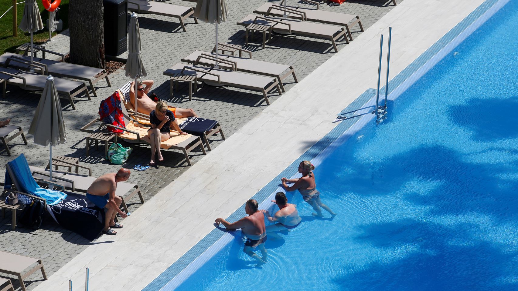 Turistas en Palma de Mallorca.