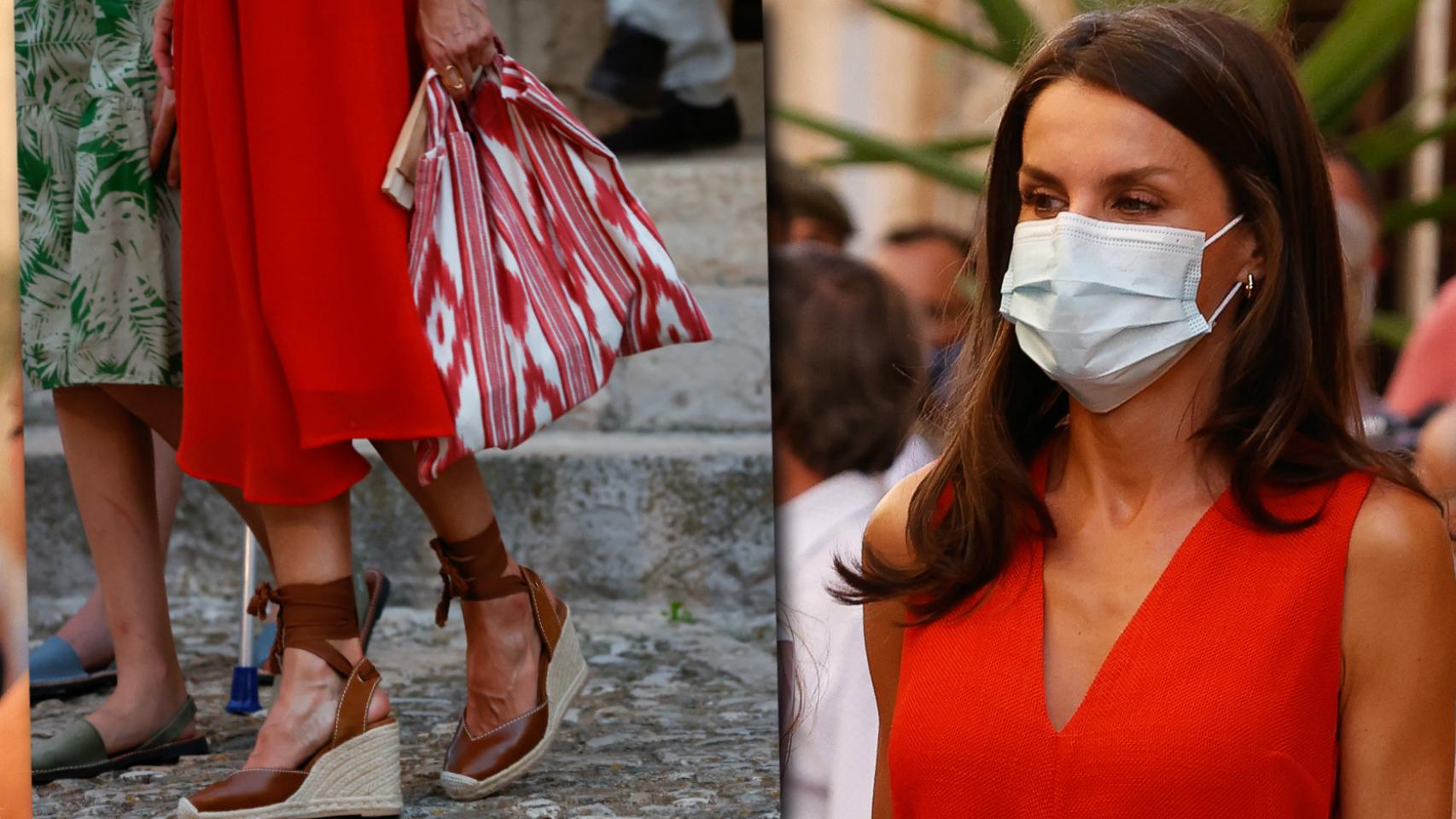 La reina Letizia junto a su bolsa solidaria de Bolsas FQ.