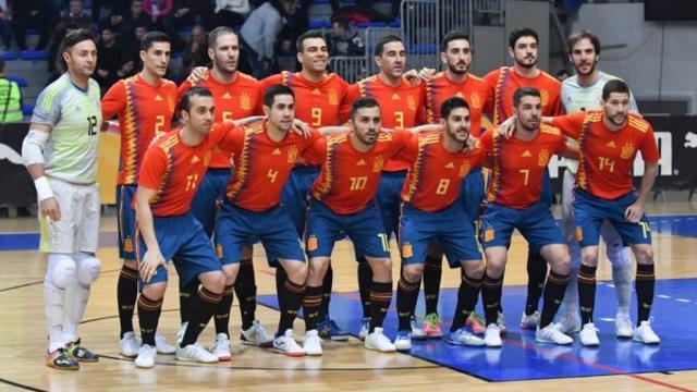 La Selección de fútbol sala durante un encuentro
