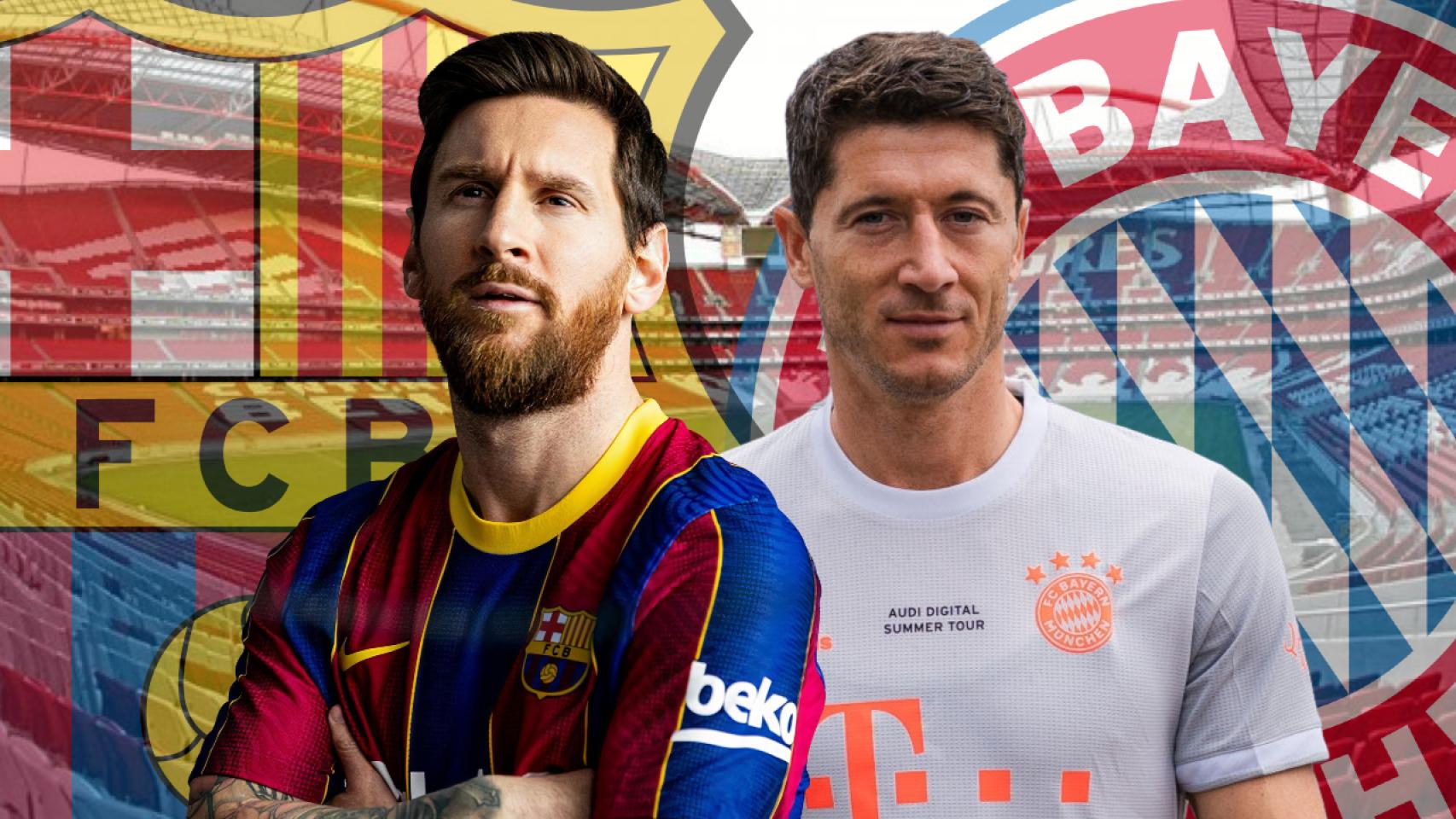 Leo Messi y Robert Lewandowski
