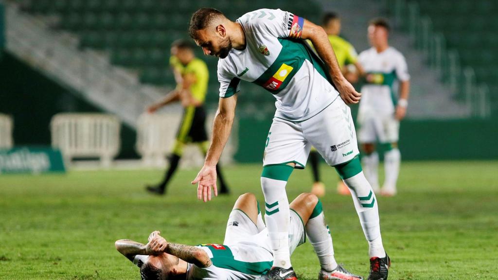Gonzalo Verdú y Josan, durante el Elche - Zaragoza