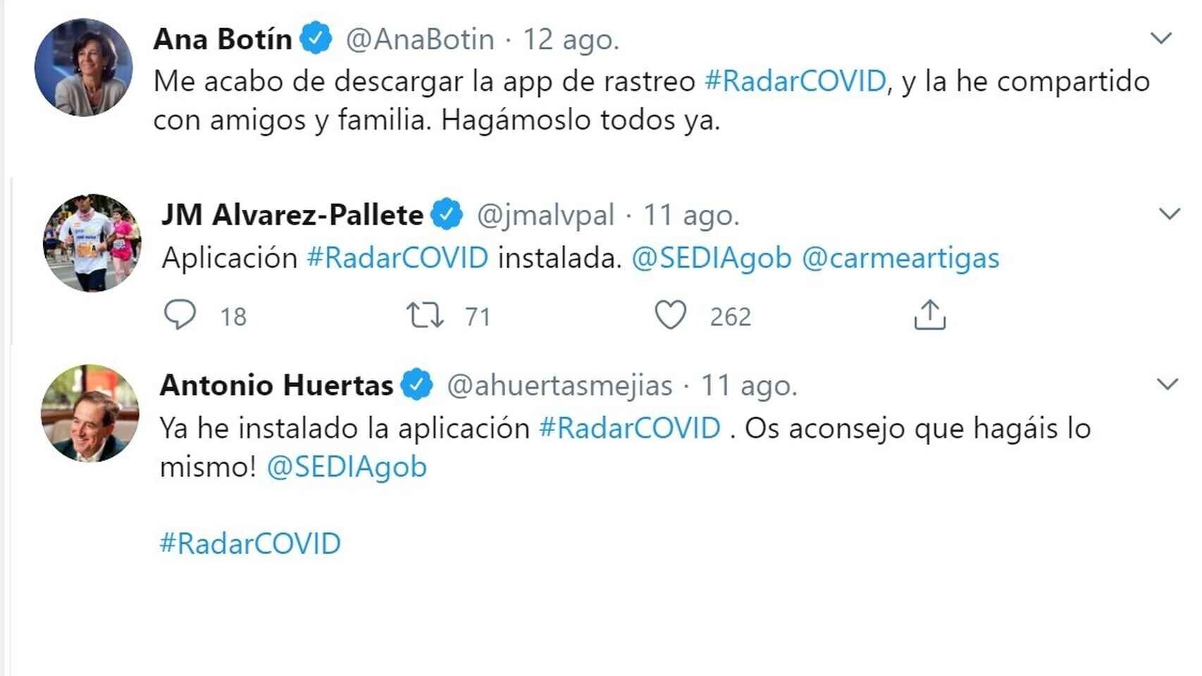 Botín, Pallete y Huertas ya tienen la 'app' de rastreo del coronavirus:  ¿qué esperan las autonomías para activarla?
