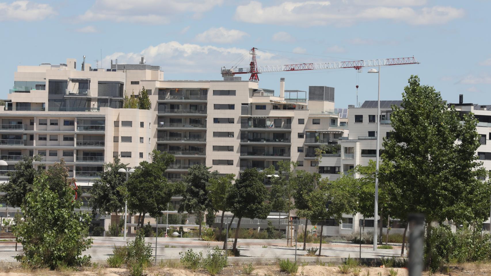 Edificio en construcción en Madrid (España).