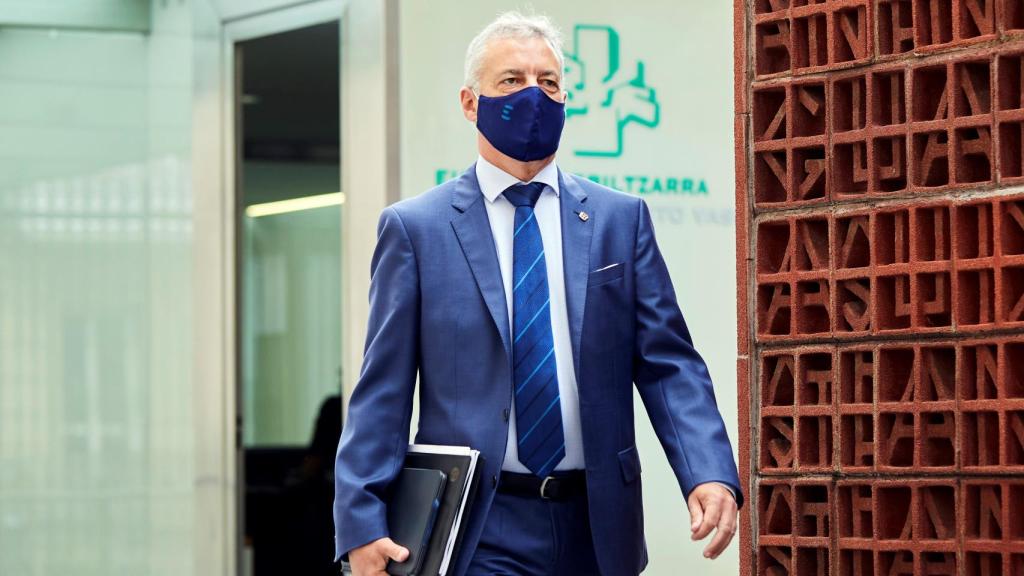 El lehendakari en funciones, Iñigo Urkullu, se dirige al Parlamento Vasco.
