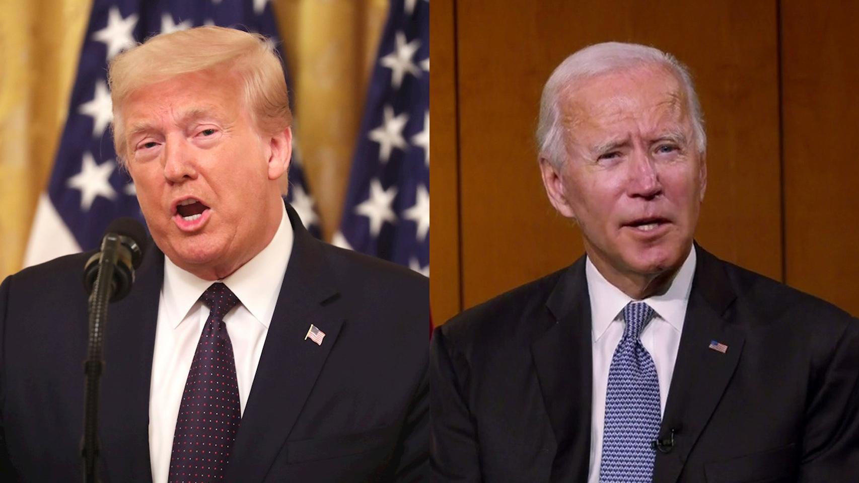 Donald Trump y Joe Biden.