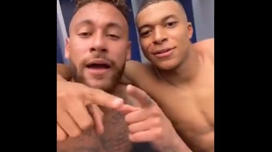 Neymar y Mbappé, celebrando el pase a la final de la Champions del PSG