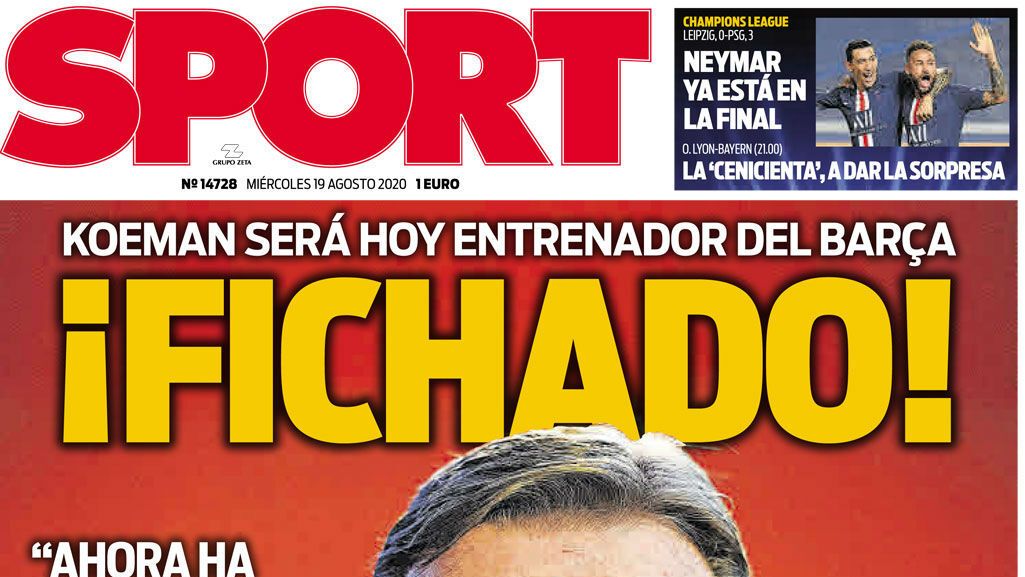 Portada Sport (19/08/20)