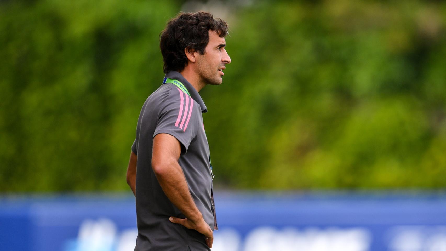 Raúl González Blanco, durante las semifinales de la UEFA Youth League