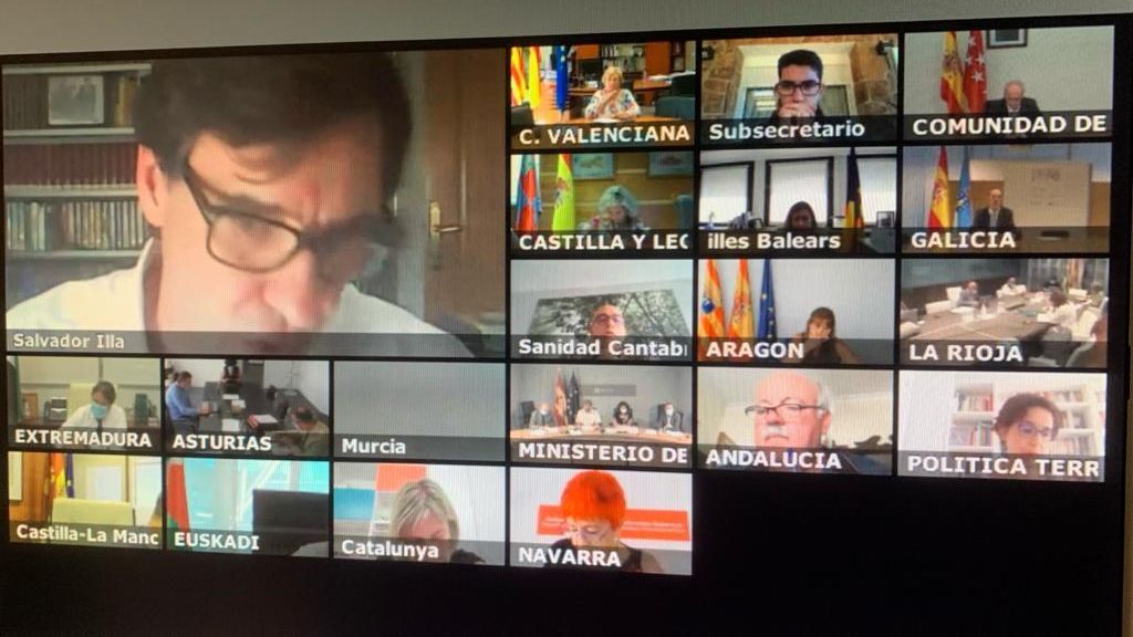 El ministro de Sanidad, Salvador Illa, durante el Consejo Interterritorial del Sistema Nacional de Salud.