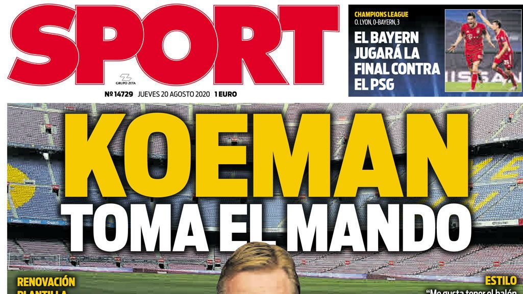 Portada SPORT 20-08-2020